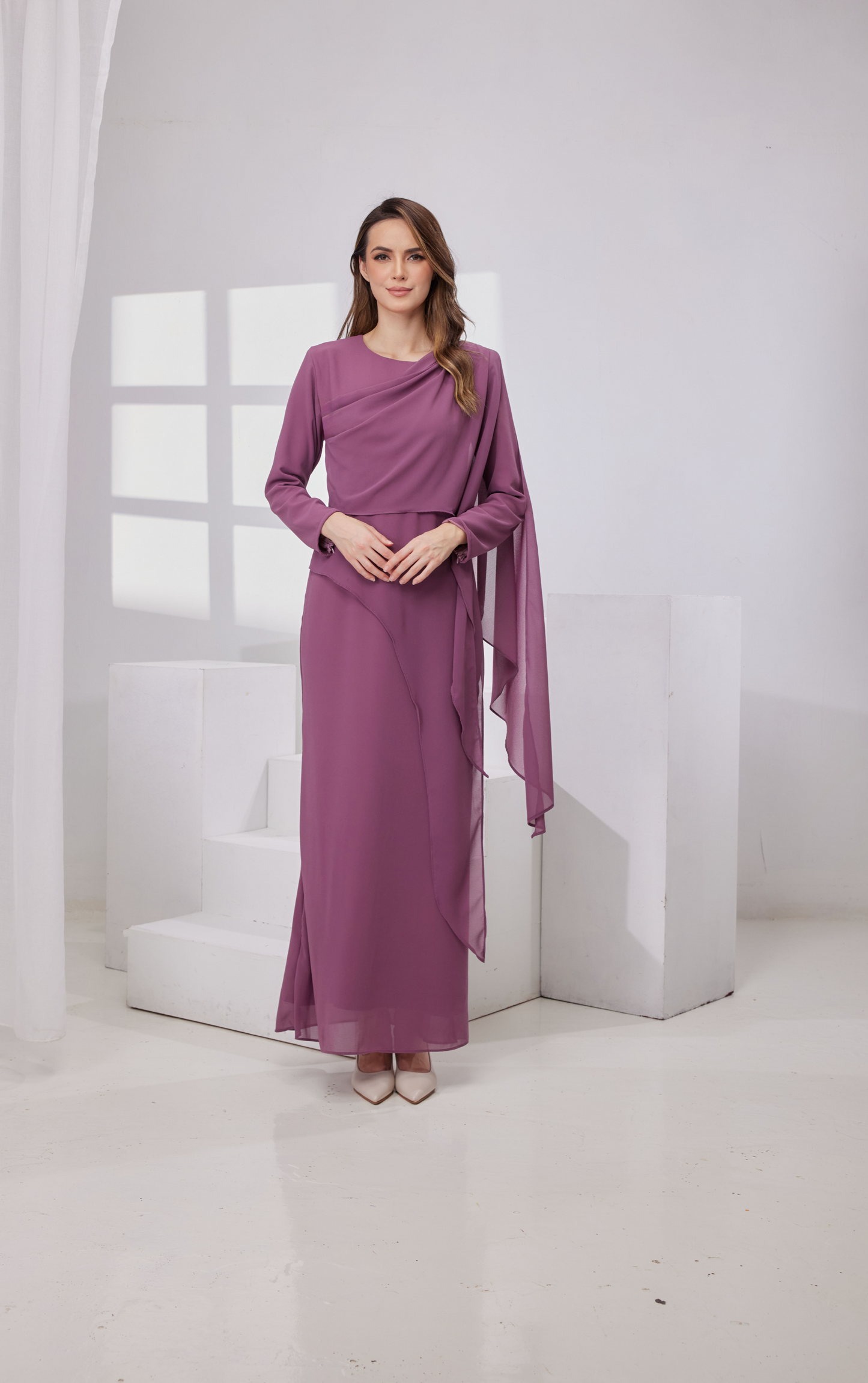 Madeena Dress - Mauve