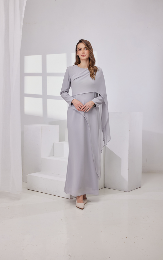 Madeena Dress - Silver Grey