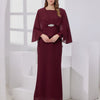 Raudah Kurung Dress- Burgundy