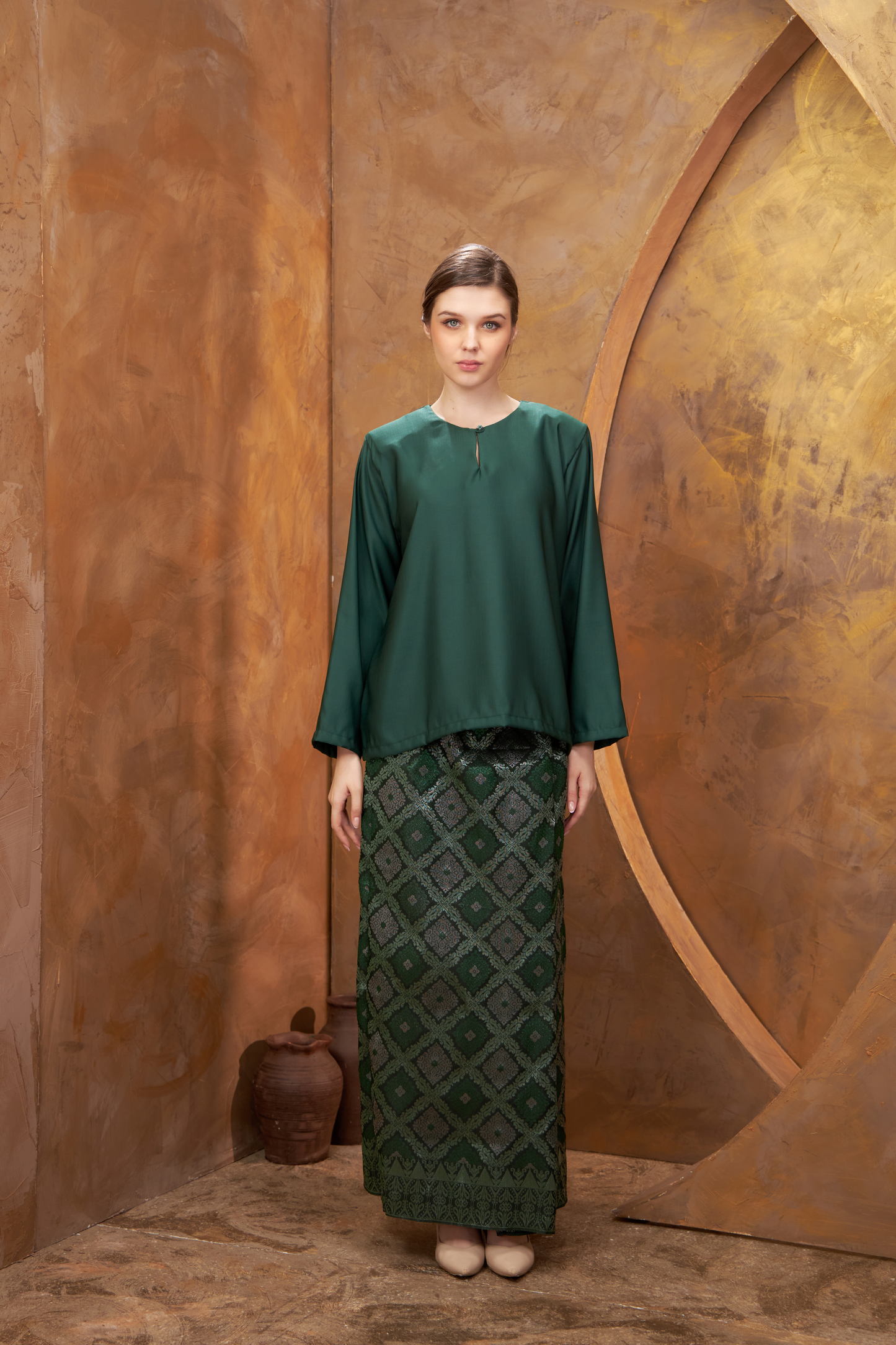 Embun Kurung Kedah- Emerald green