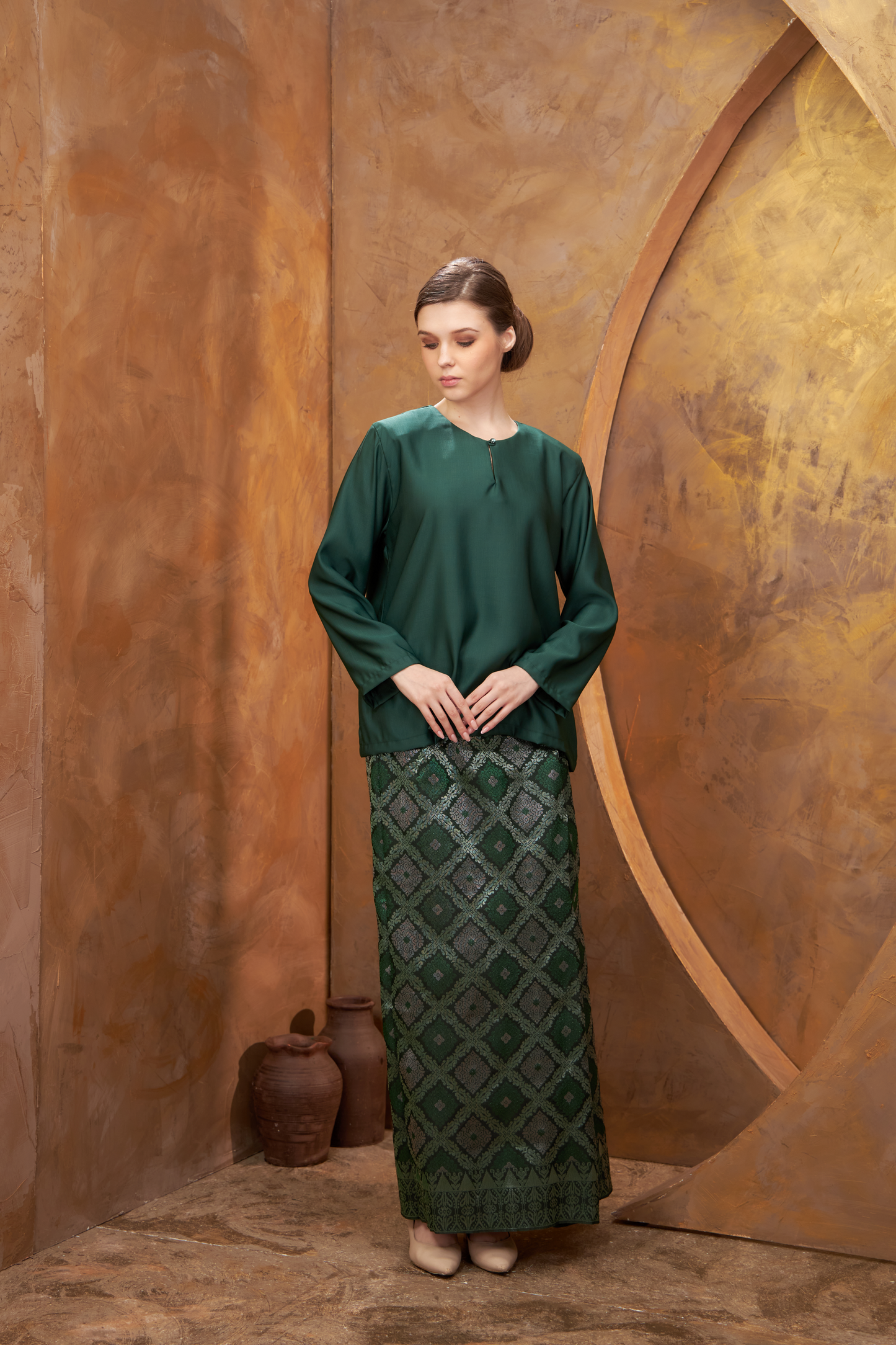 Embun Kurung Kedah- Emerald green