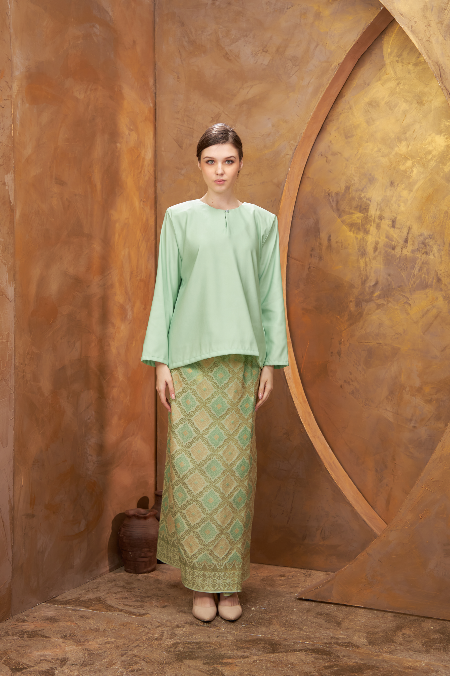 Embun Kurung Kedah- Mint Green