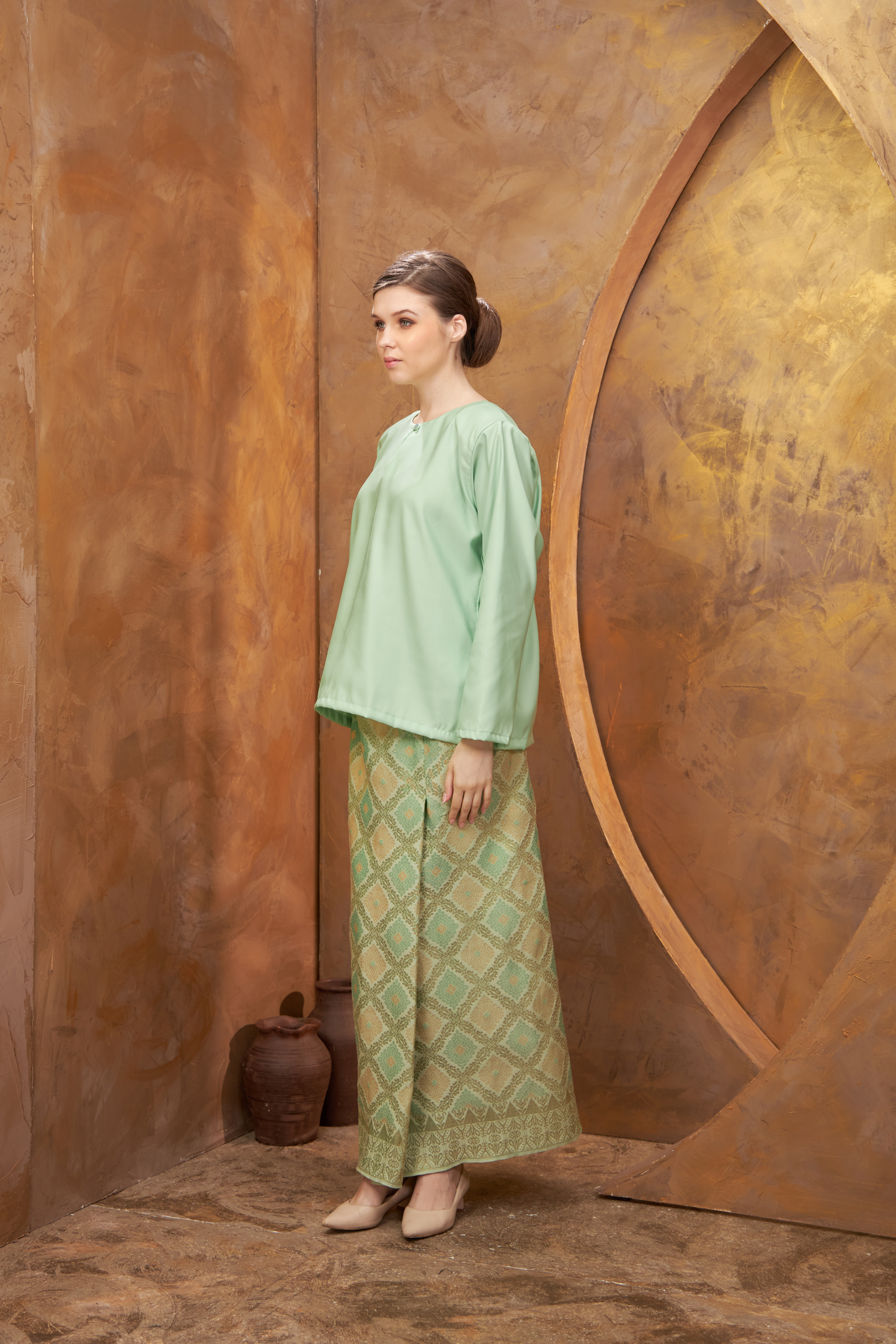 Embun Kurung Kedah- Mint Green