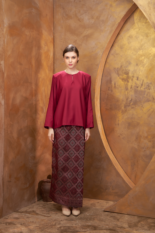 Embun Kurung Kedah-Maroon