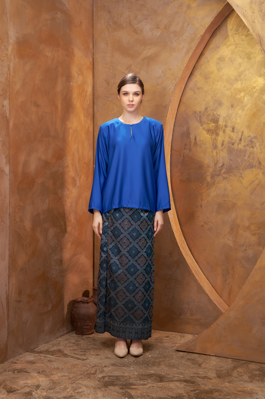 Embun Kurung Kedah-Royal Blue