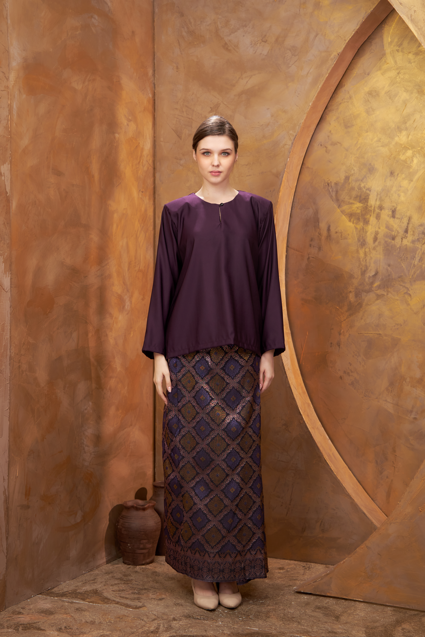 Embun Kurung Kedah- Dark Purple