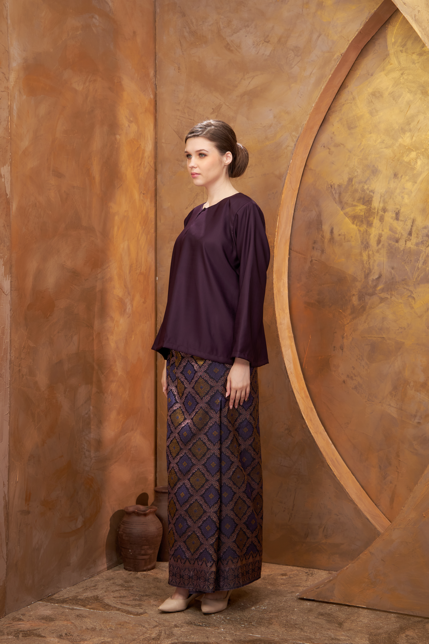 Embun Kurung Kedah- Dark Purple