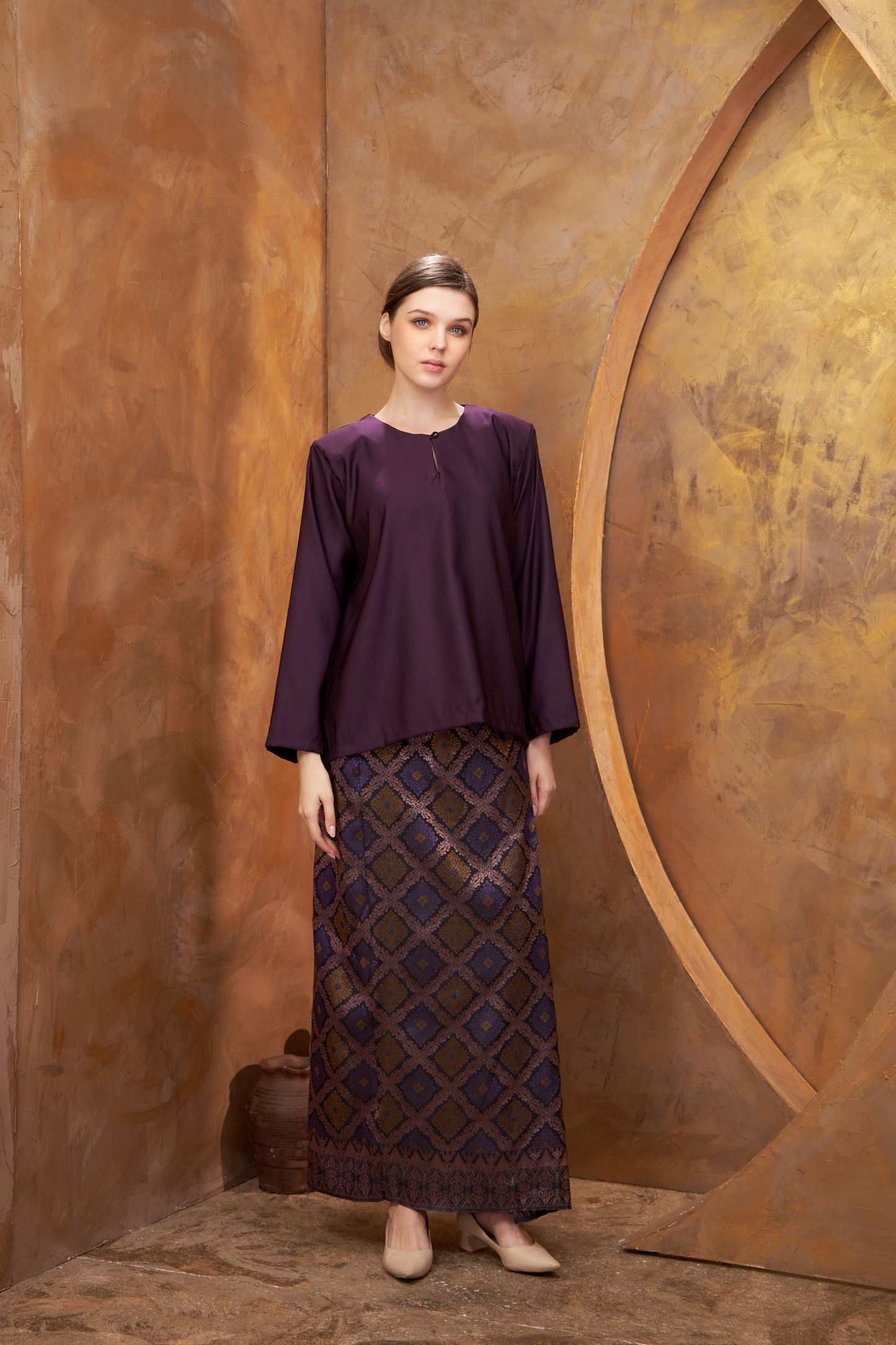 Embun Kurung Kedah- Dark Purple