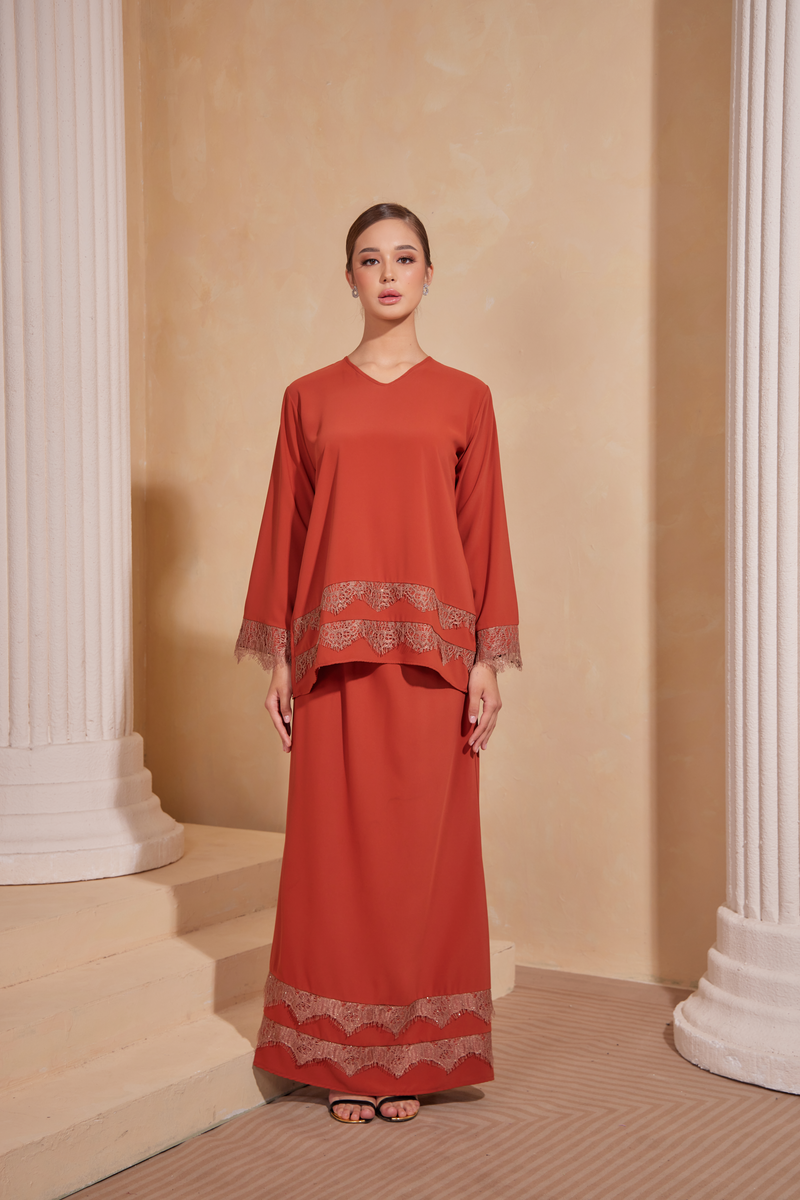 Cempaka Kurung - Brick Orange
