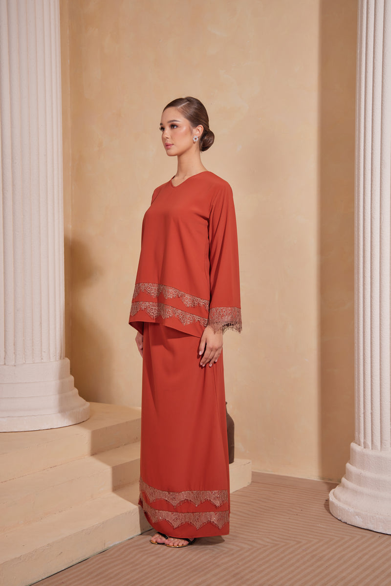 Cempaka Kurung - Brick Orange