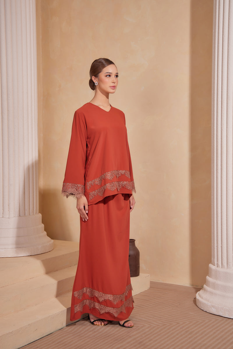Cempaka Kurung - Brick Orange