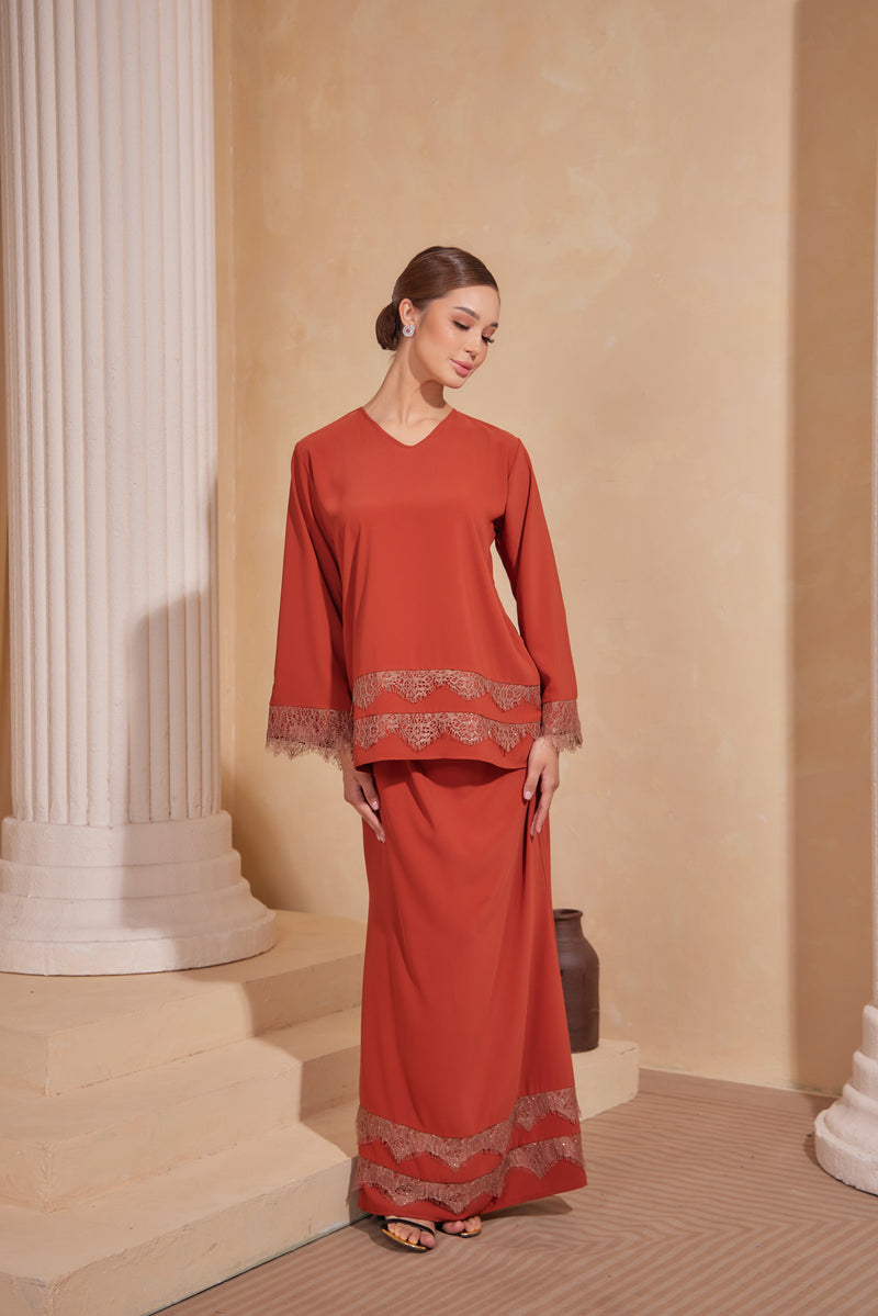 Cempaka Kurung - Brick Orange