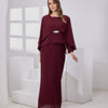 Raudah Kurung Dress- Burgundy